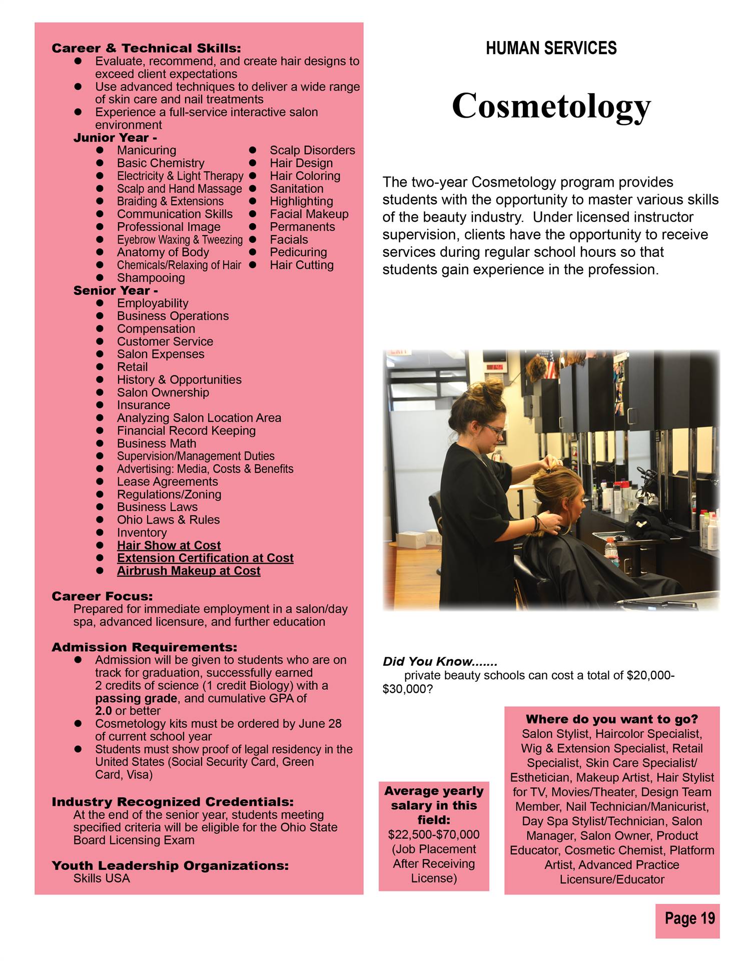 assignments for cosmetology students