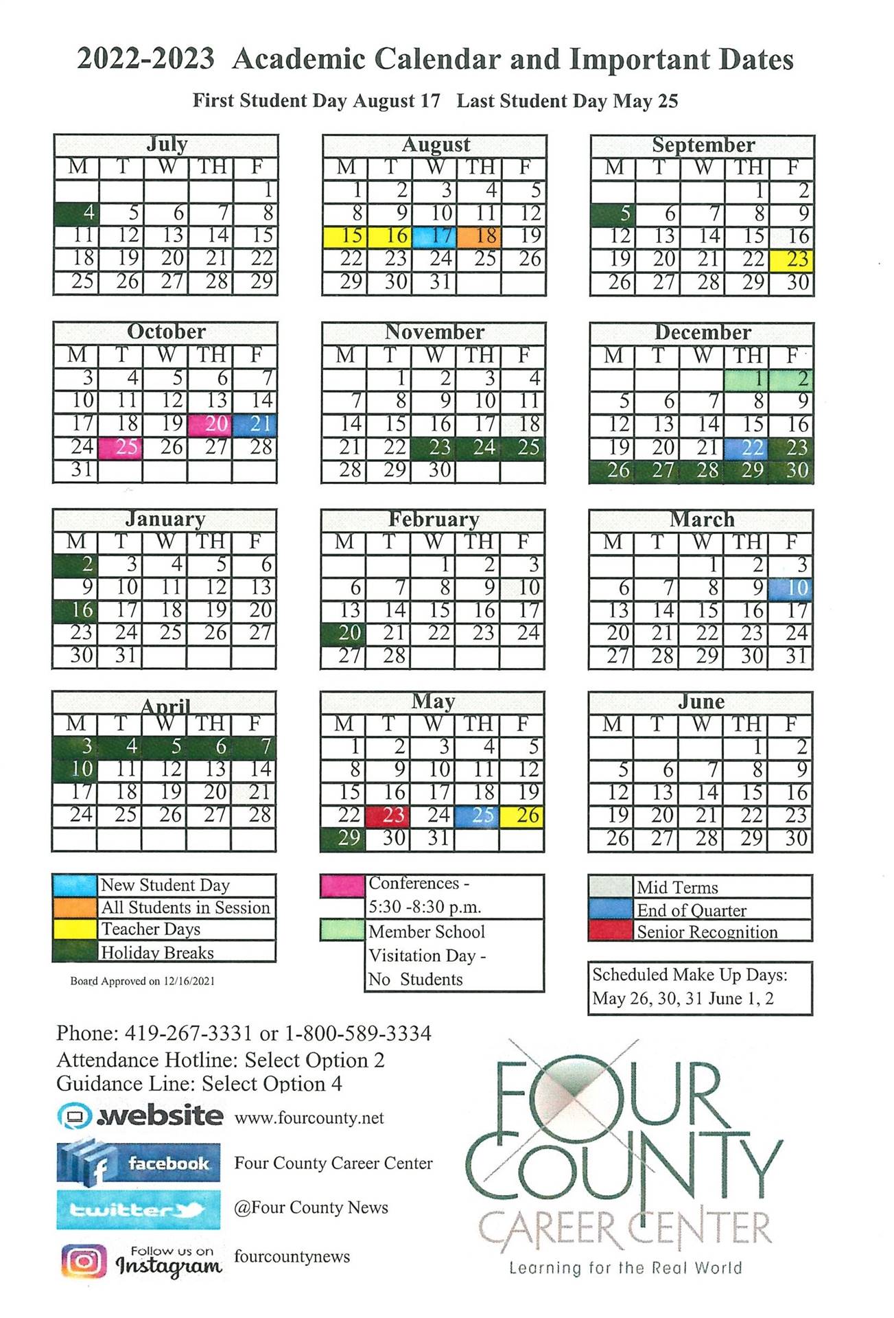2022-2023 School Calendar