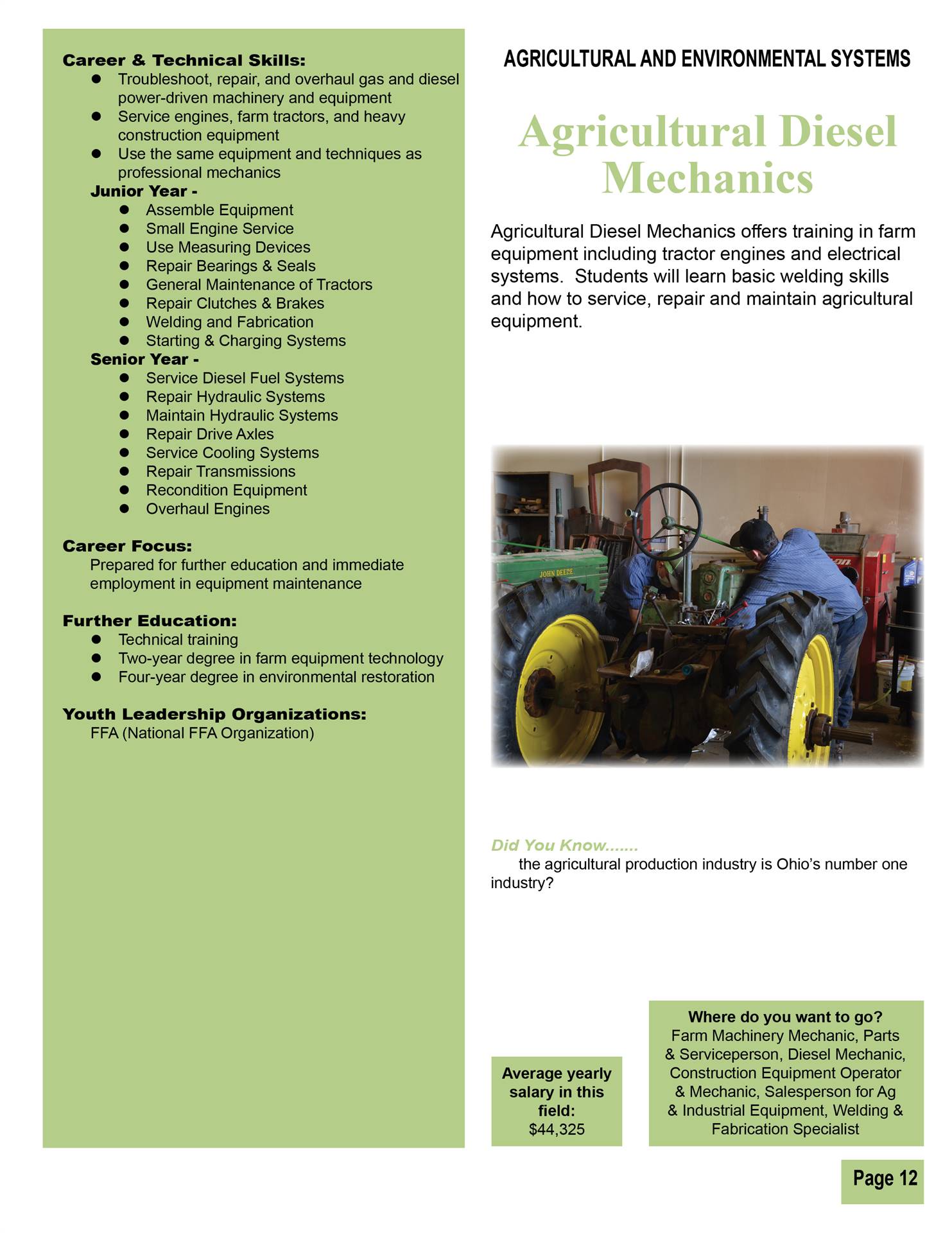 Agricultural Diesel Mechanics