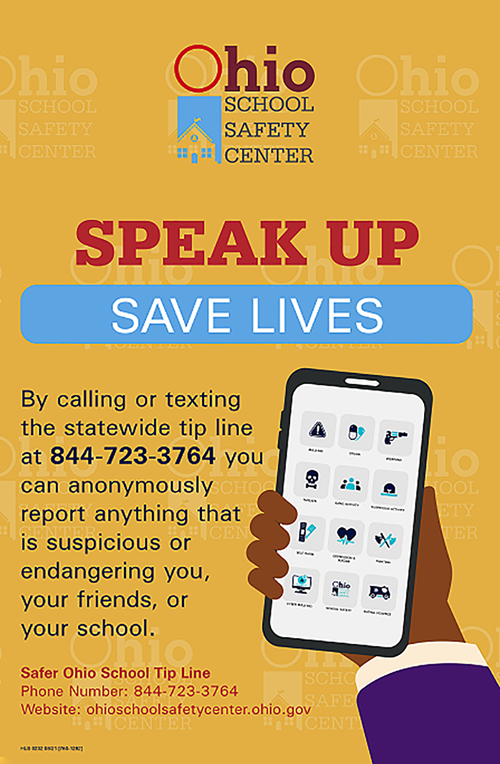 Ohio School Safety Center - Speak Up Save Lives. 